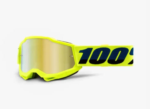 ACCURI 2 YOUTH GOGGLE FLUO YELLOW - MIRROR GOLD LENS
